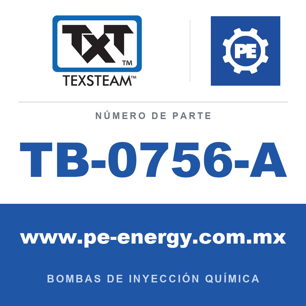 Texsteam TB-0756-A - Texsteam TB 0756-A - Componente de Cabezal del Cuerpo de Bomba