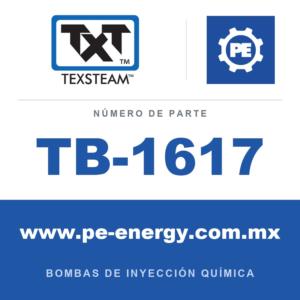 Texsteam TB-1617 - Texsteam TB 1617 - Componente del Cuerpo de Bomba