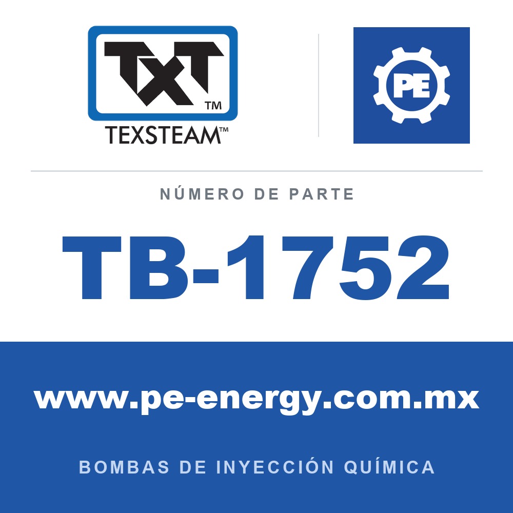 Texsteam TB-1752 - Texsteam TB 1752 - Componente del Cuerpo de Bomba