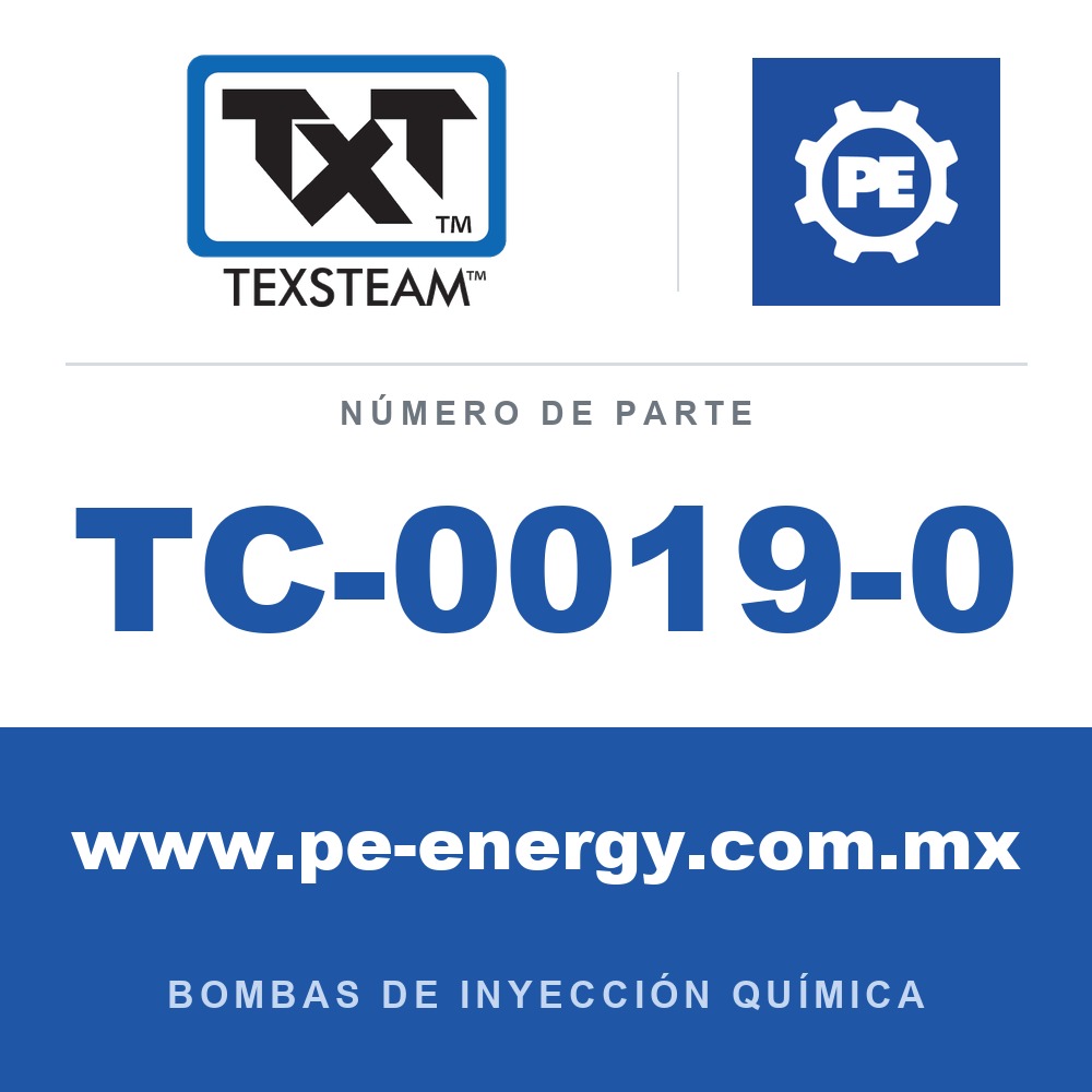 Texsteam TC-0019-0 - Texsteam TC 0019-0 - Cabezal de Bomba para Bomba de Inyección Química