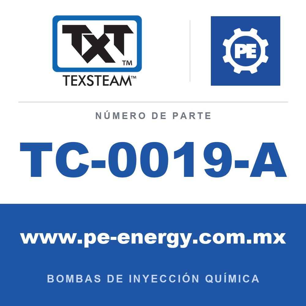 Texsteam TC-0019-A - Texsteam TC 0019-A - Cabezal de Bomba para Bomba de Inyección Química