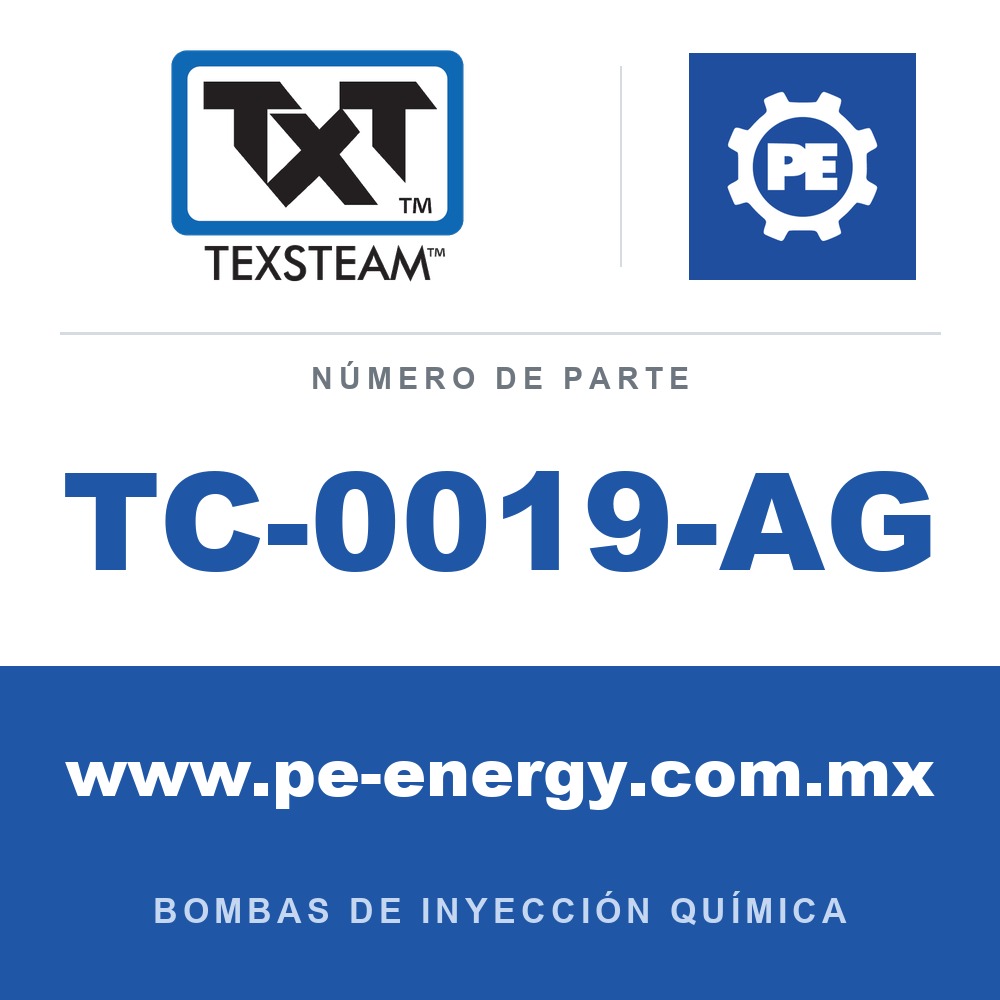 Texsteam TC-0019-AG - Texsteam TC 0019-AG - Cabezal de Bomba para Bomba de Inyección Química