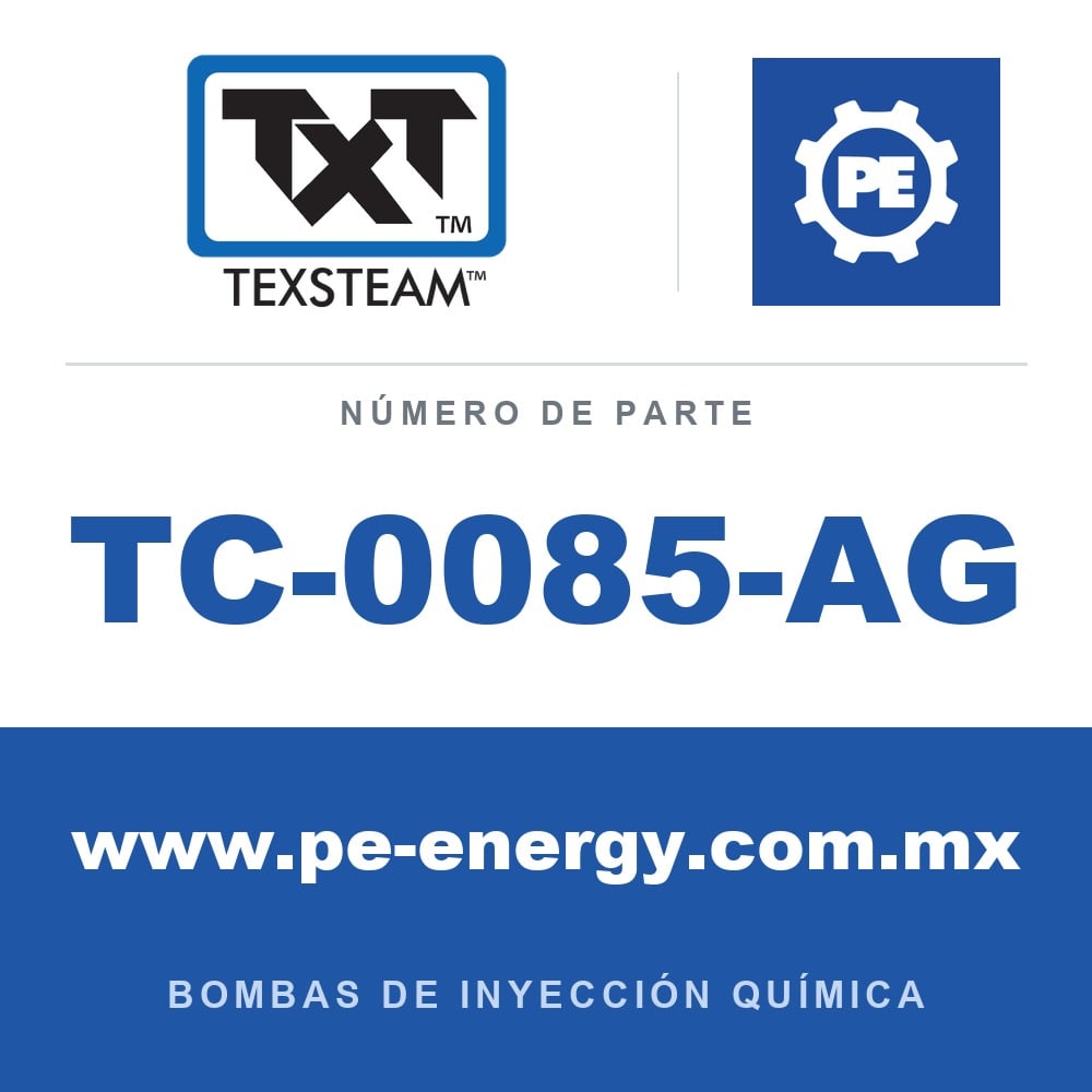 Texsteam TC-0085-AG - Texsteam TC 0085-AG - Cabezal de Bomba para Bomba de Inyección Química