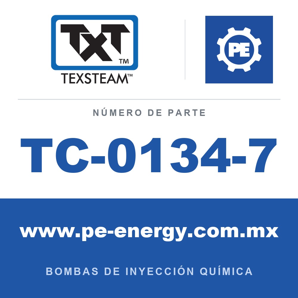 Texsteam TC-0134-7 - Texsteam TC 0134-7 - Cabezal de Bomba para Bomba de Inyección Química