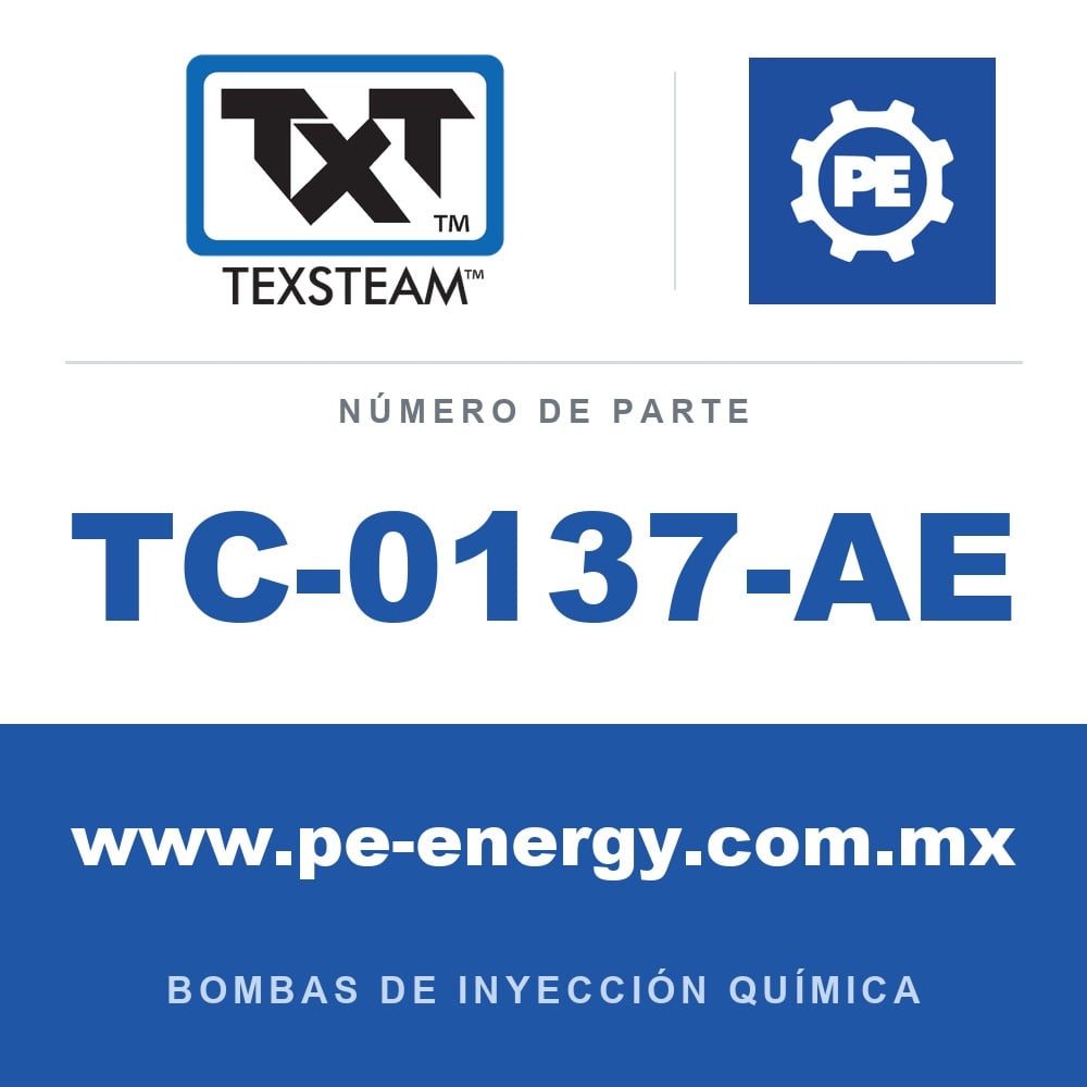 Texsteam TC-0137-AE - Texsteam TC 0137-AE - Cabezal de Bomba para Bomba de Inyección Química