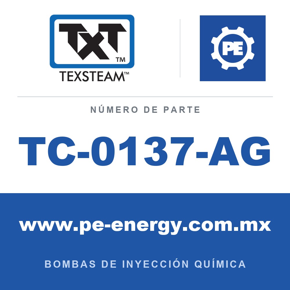 Texsteam TC-0137-AG - Texsteam TC 0137-AG - Cabezal de Bomba para Bomba de Inyección Química