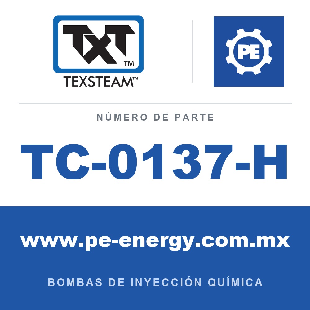 Texsteam TC-0137-H - Texsteam TC 0137-H - Cabezal de Bomba para Bomba de Inyección Química