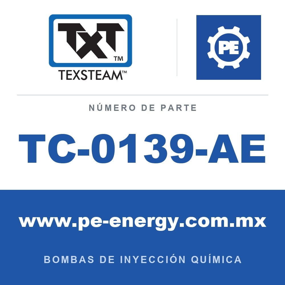 Texsteam TC-0139-AE - Texsteam TC 0139-AE - Cabezal de Bomba para Bomba de Inyección Química