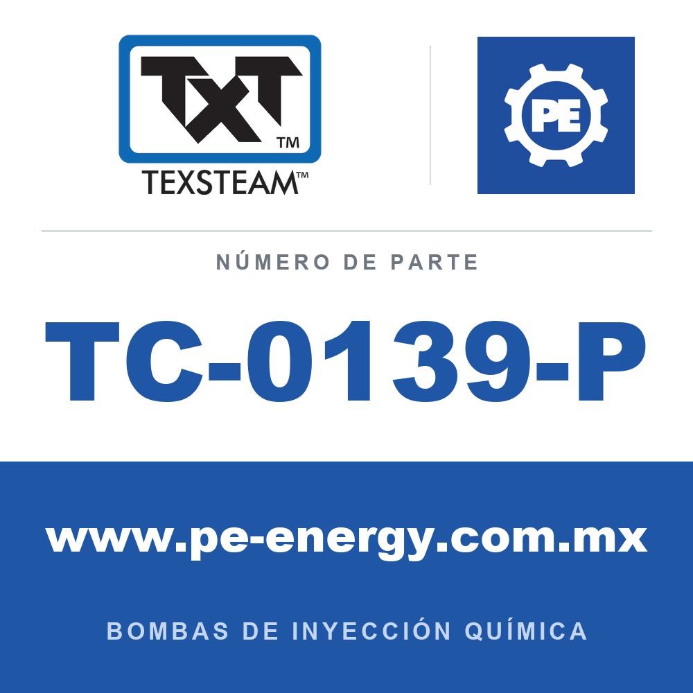 Texsteam TC-0139-P - Texsteam TC 0139-P - Cabezal de Bomba para Bomba de Inyección Química