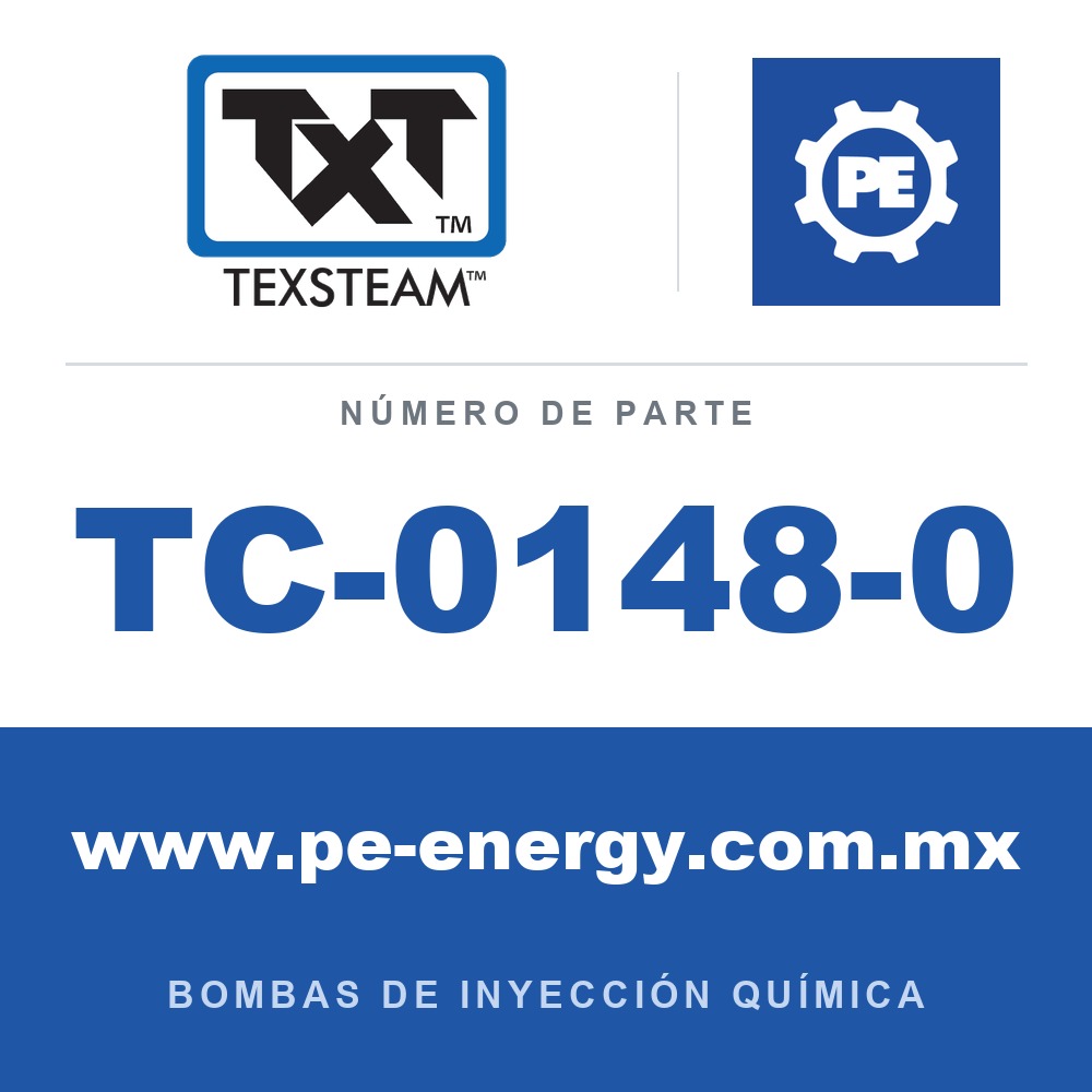 Texsteam TC-0148-0 - Texsteam TC 0148-0 - Cabezal de Bomba para Bomba de Inyección Química