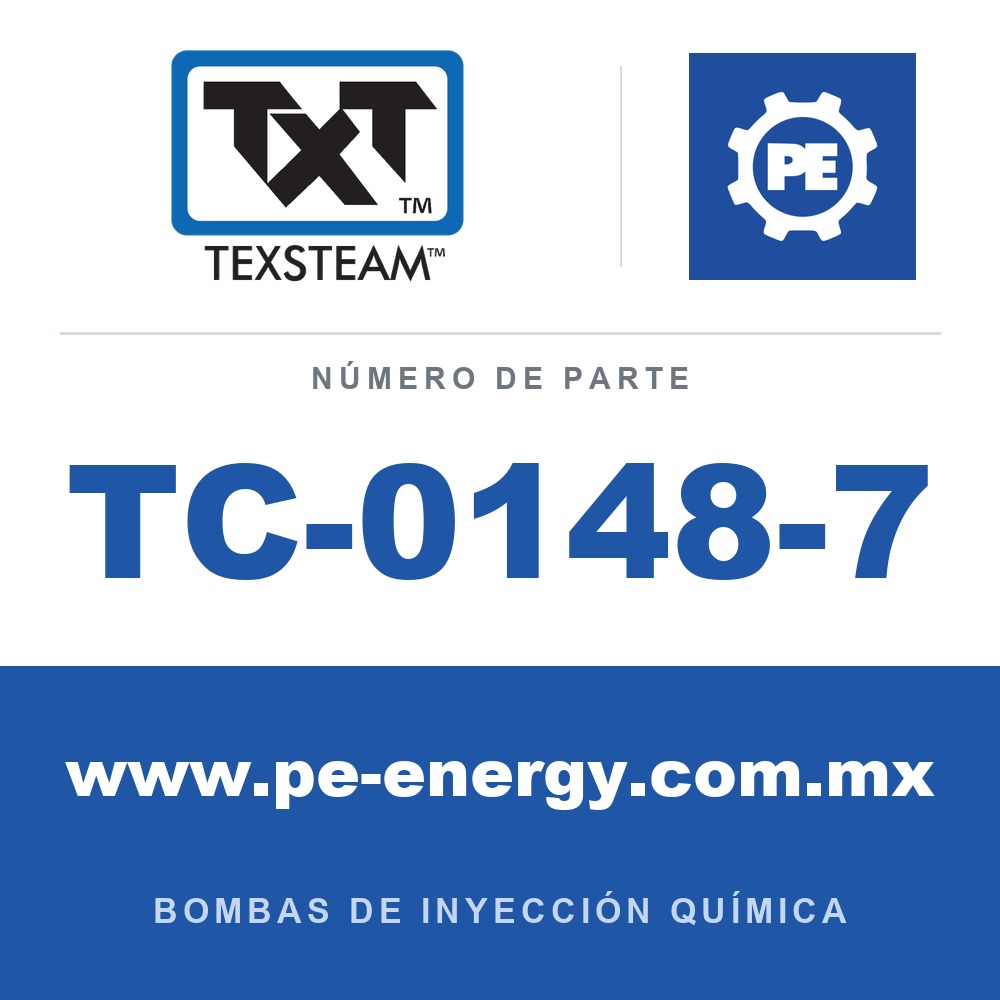 Texsteam TC-0148-7 - Texsteam TC 0148-7 - Cabezal de Bomba para Bomba de Inyección Química