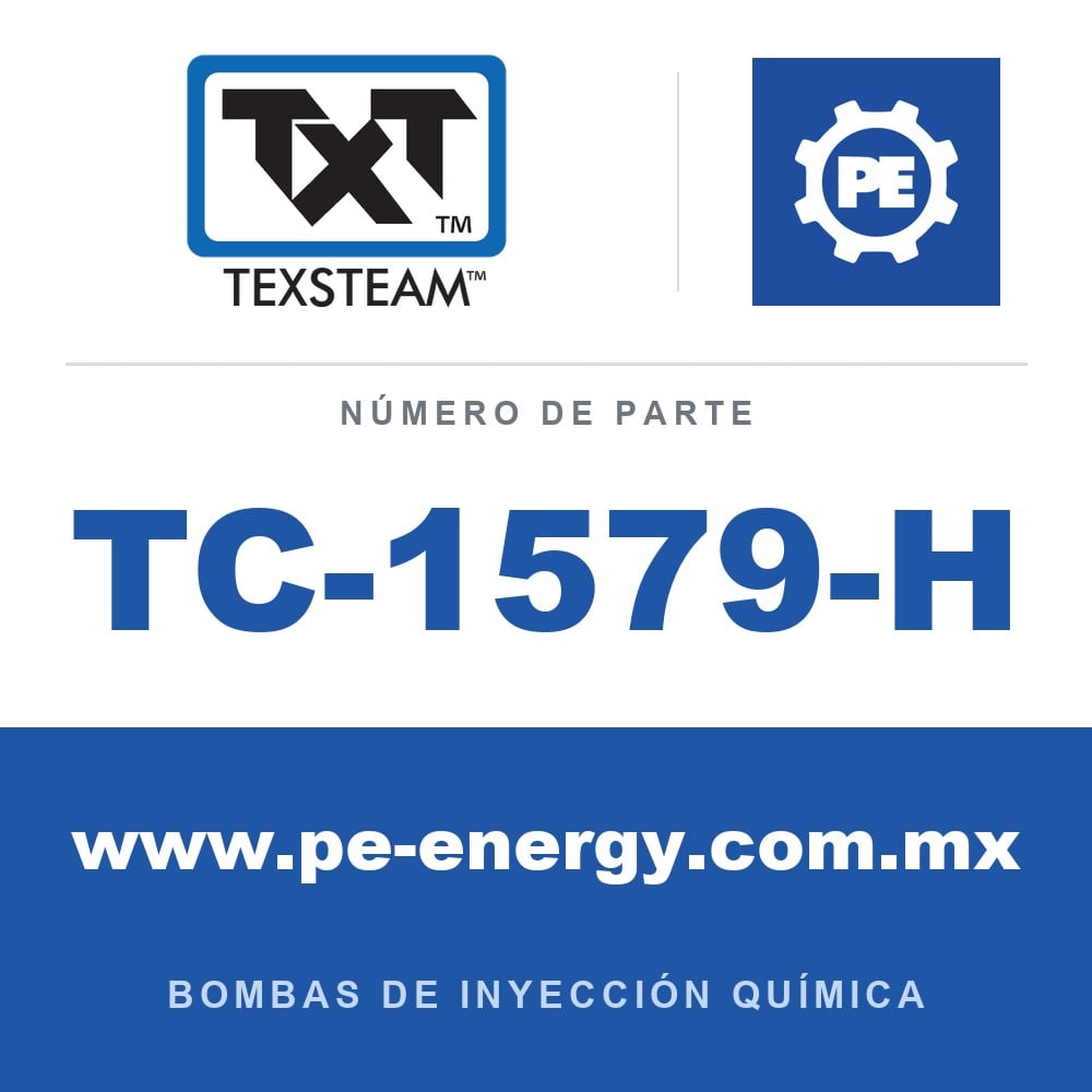 Texsteam TC-1579-H - Texsteam TC 1579-H - Cabezal de Bomba para Bomba de Inyección Química