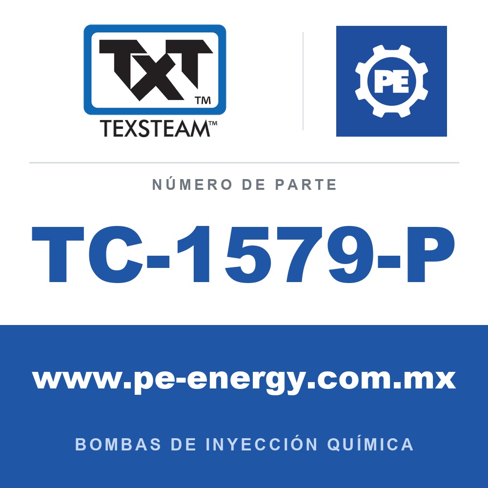 Texsteam TC-1579-P - Texsteam TC 1579-P - Cabezal de Bomba para Bomba de Inyección Química