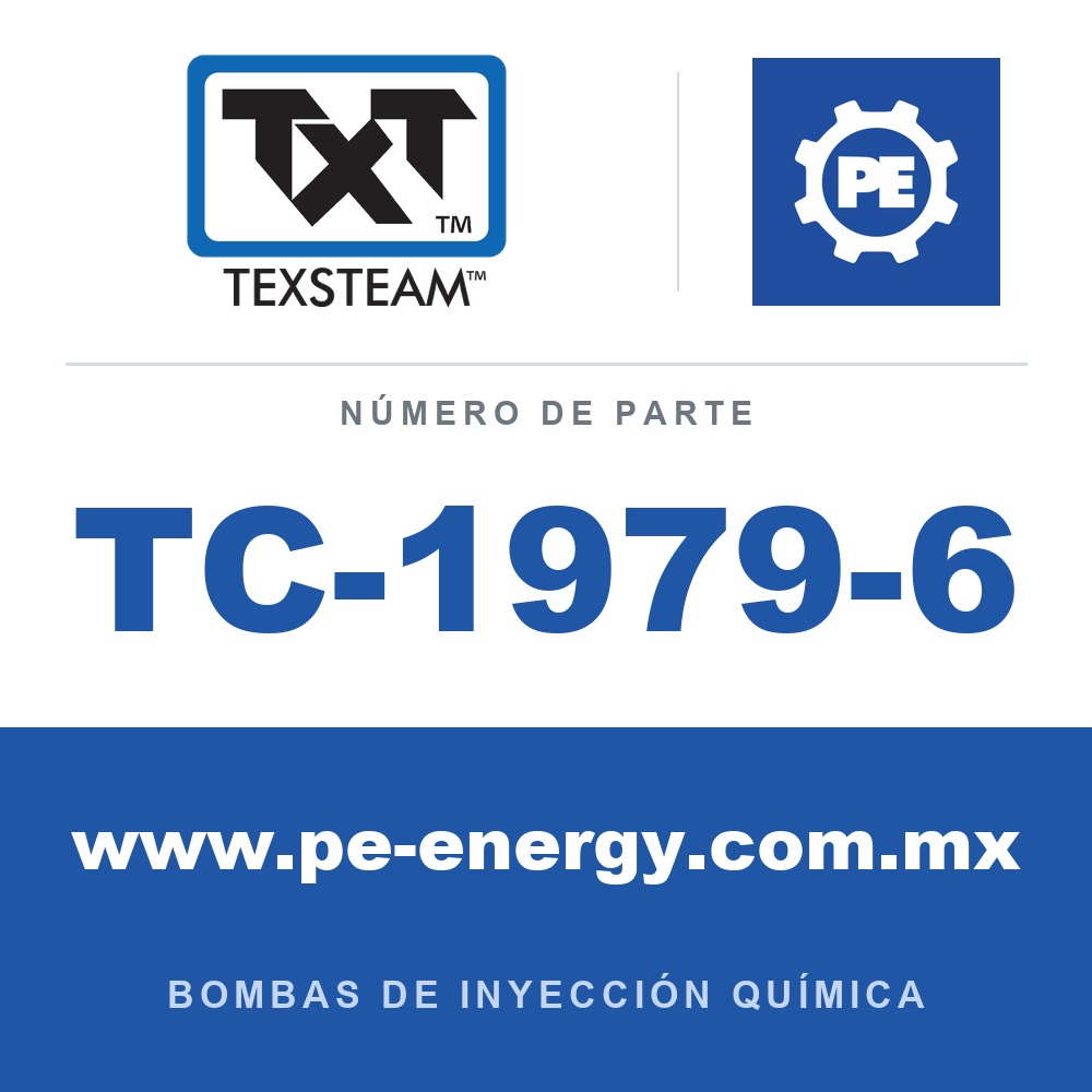Texsteam TC-1979-6 - Texsteam TC 1979-6 - Cabezal de Bomba para Bomba de Inyección Química