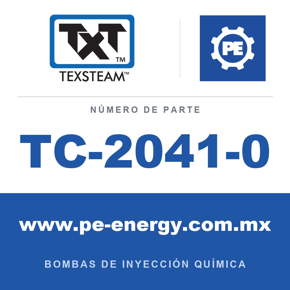 Texsteam TC-2041-0 - Texsteam TC 2041-0 - Cabezal de Bomba para Bomba de Inyección Química