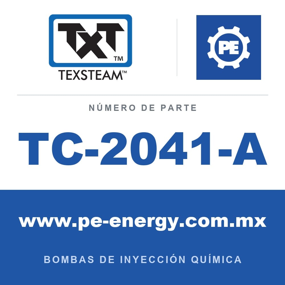 Texsteam TC-2041-A - Texsteam TC 2041-A - Cabezal de Bomba para Bomba de Inyección Química