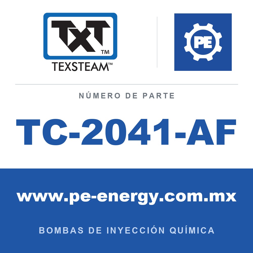 Texsteam TC-2041-AF - Texsteam TC 2041-AF - Cabezal de Bomba para Bomba de Inyección Química