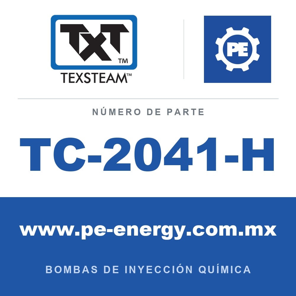 Texsteam TC-2041-H - Texsteam TC 2041-H - Cabezal de Bomba para Bomba de Inyección Química