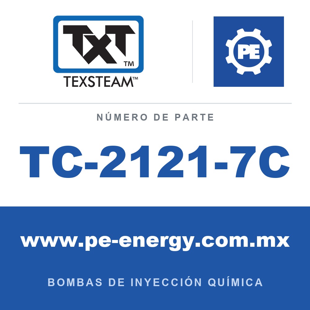 Texsteam TC-2121-7C - Texsteam TC 2121-7C - Cabezal de Bomba para Bomba de Inyección Química