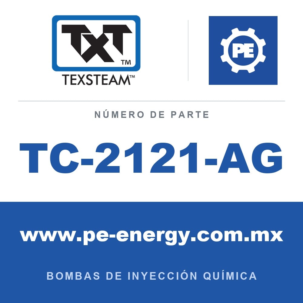 Texsteam TC-2121-AG - Texsteam TC 2121-AG - Cabezal de Bomba para Bomba de Inyección Química