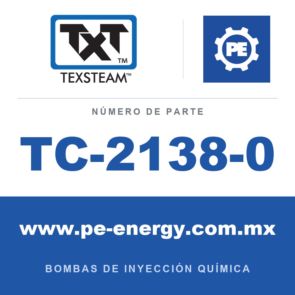 Texsteam TC-2138-0 - Texsteam TC 2138-0 - Cabezal de Bomba para Bomba de Inyección Química