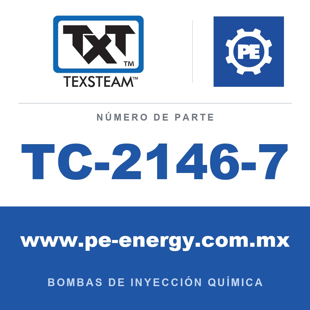 Texsteam TC-2146-7 - Texsteam TC 2146-7 - Cabezal de Bomba para Bomba de Inyección Química
