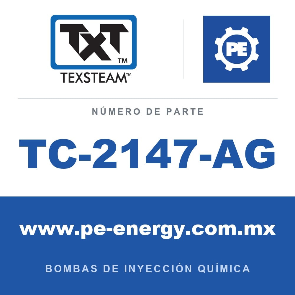 Texsteam TC-2147-AG - Texsteam TC 2147-AG - Cabezal de Bomba para Bomba de Inyección Química