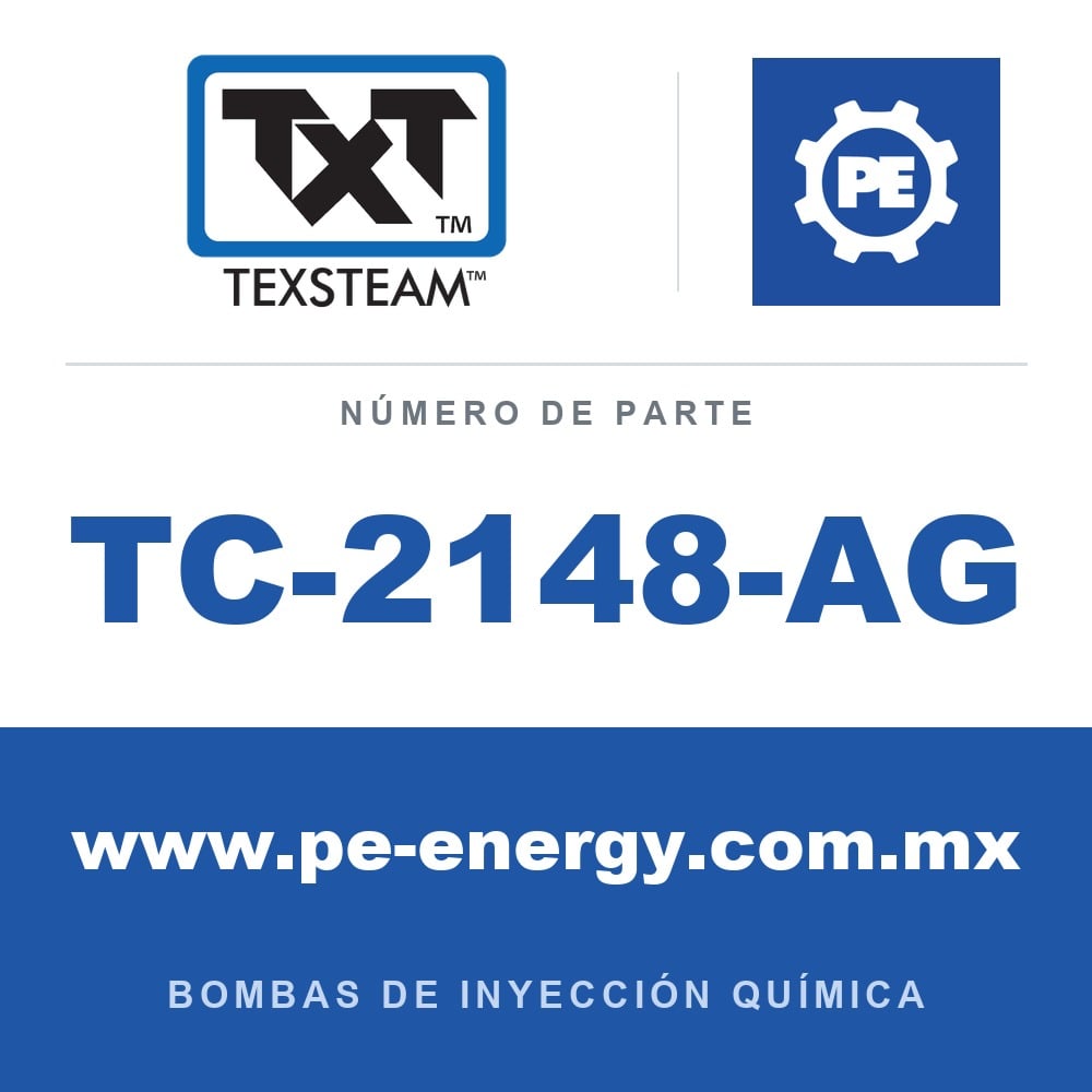 Texsteam TC-2148-AG - Texsteam TC 2148-AG - Cabezal de Bomba para Bomba de Inyección Química