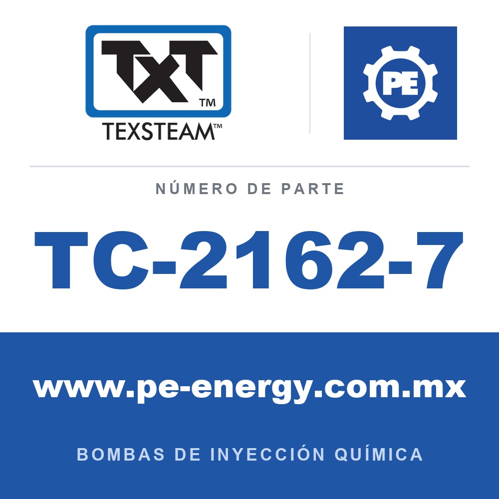 Texsteam TC-2162-7 - Texsteam TC 2162-7 - Cabezal de Bomba para Bomba de Inyección Química
