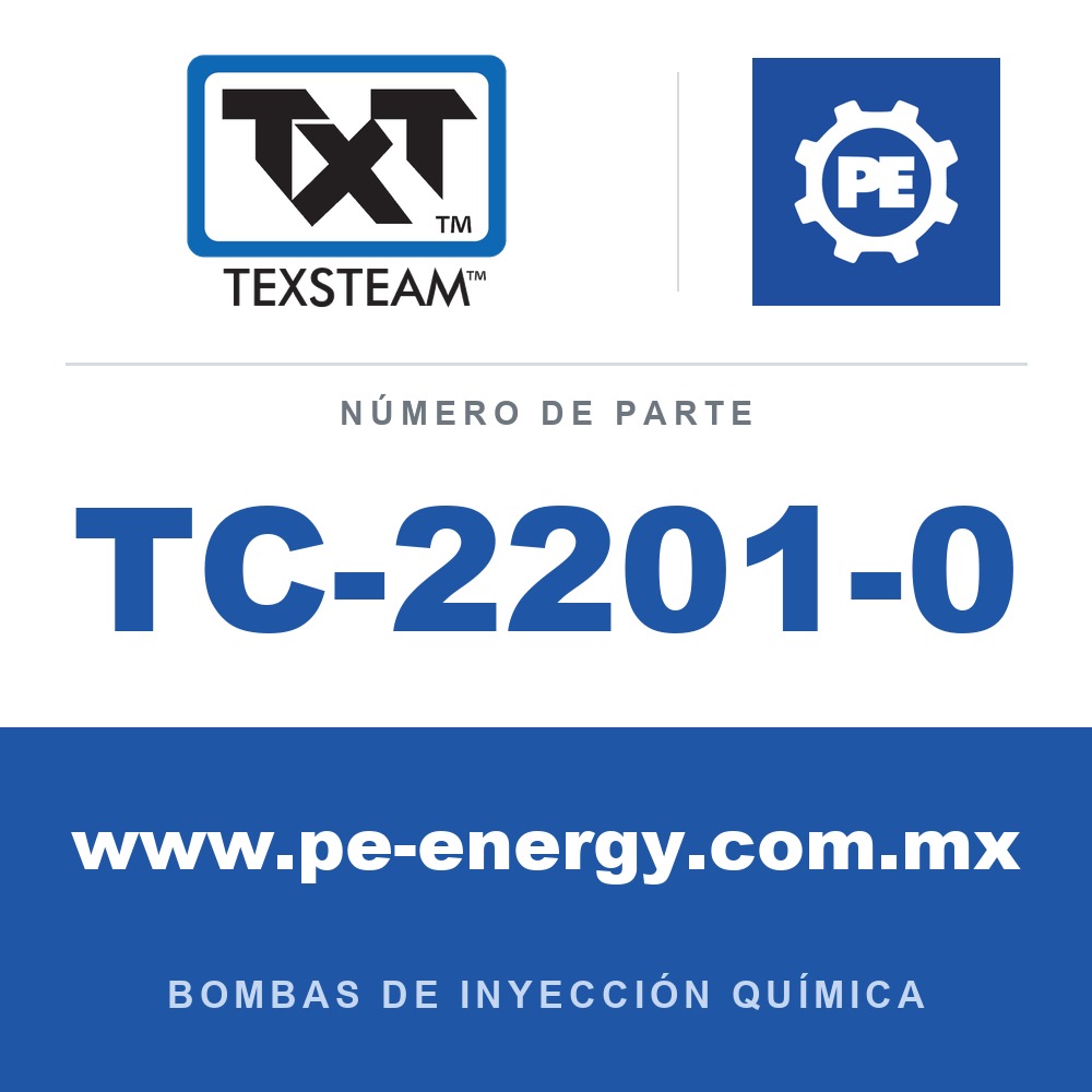 Texsteam TC-2201-0 - Texsteam TC 2201-0 - Cabezal de Bomba para Bomba de Inyección Química