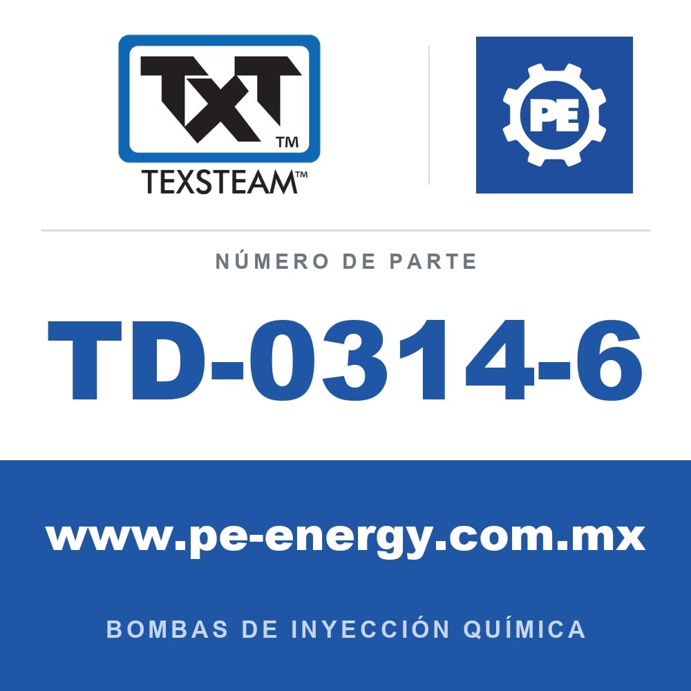 Texsteam TD-0314-6 - Texsteam TD 0314-6 - Componente de Émbolo para Bomba de Inyección Química