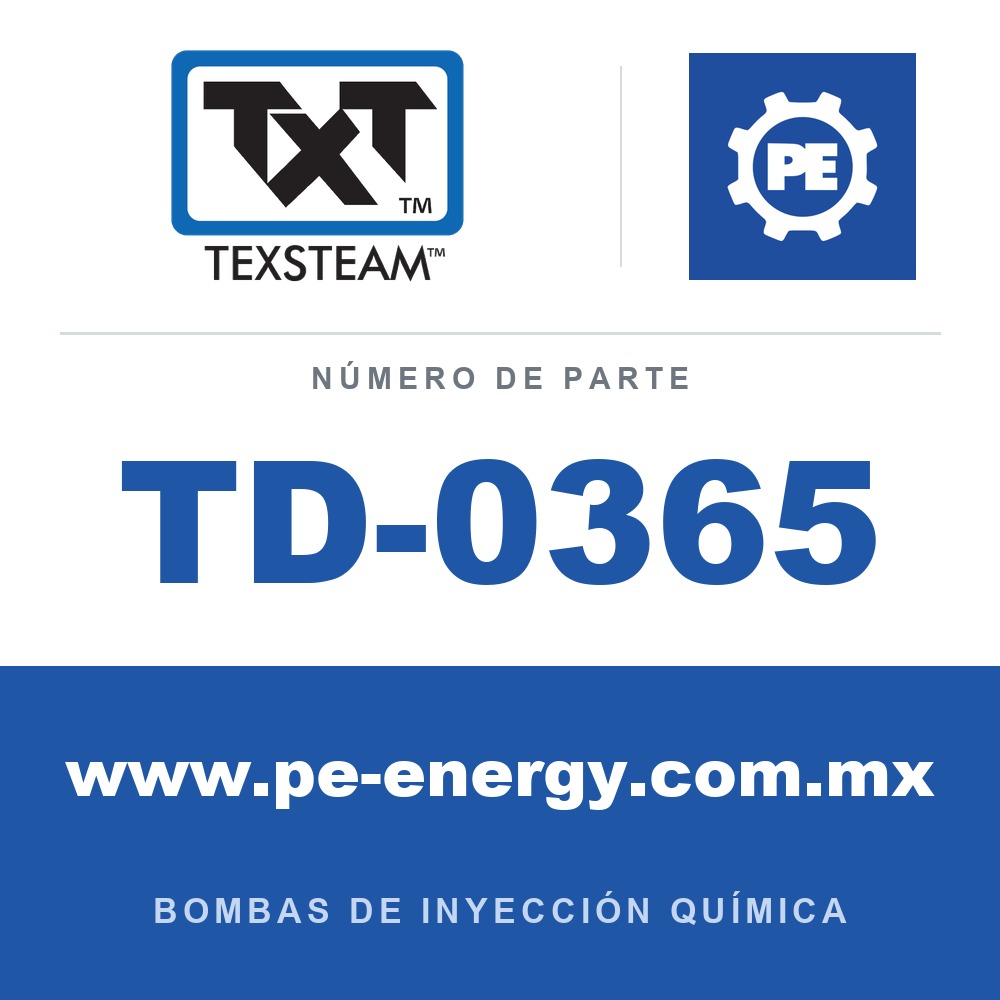 Texsteam TD-0365 - Texsteam TD 0365 - Componente de Émbolo para Bomba de Inyección Química