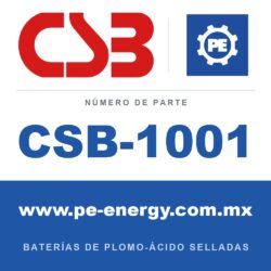 CSB Battery CSB-1001 - CSB-1001 Paquete de batería de reemplazo, reemplaza RBC4, 1 x GP12120F2 12V 12Ah