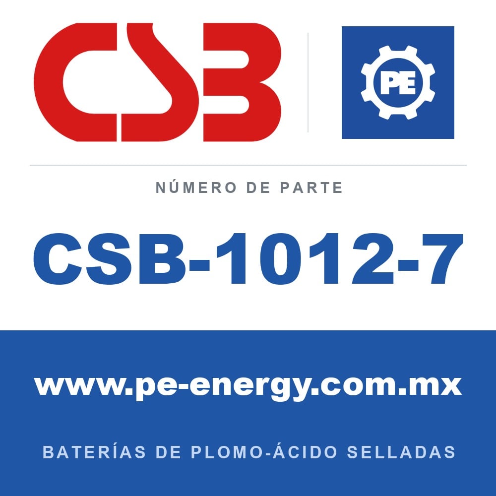 CSB Battery CSB-1012-7 - CSB-1012-7 Paquete de batería de repuesto, reemplaza RBC-22, 2 x GP1272F2 12V 8Ah