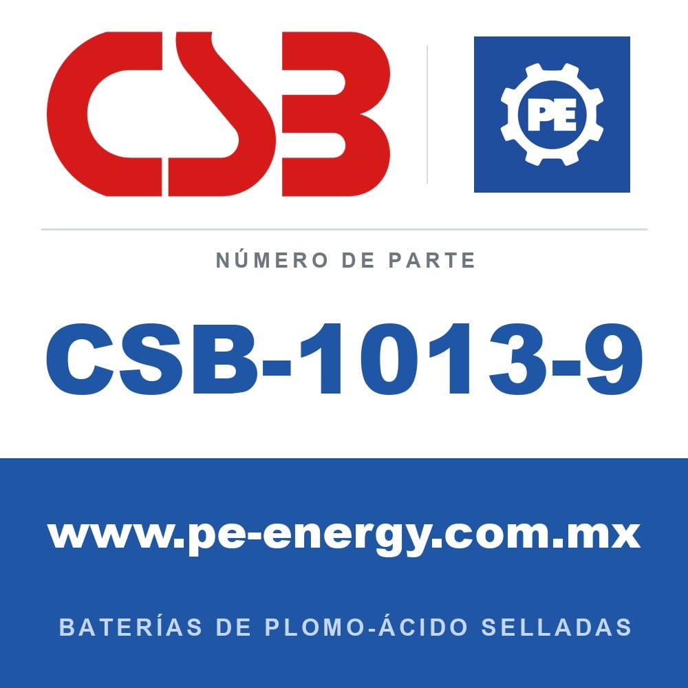 CSB Battery CSB-1013-9 - CSB-1013-9 Paquete de batería de repuesto, reemplaza RBC-23, 4 x HR1234WF2 12V 9Ah