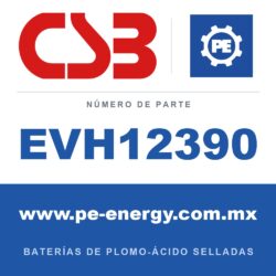 CSB Battery EVH12390 - CSB EVH12390 Batería de plomo-ácido sellada 12V 39Ah