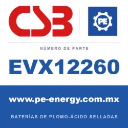CSB Battery EVX12260 - CSB EVX12260 Batería de plomo-ácido sellada 12V 26Ah