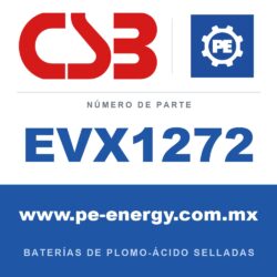 CSB Battery EVX1272 - CSB EVX1272 Batería de plomo-ácido sellada 12V 7.2Ah
