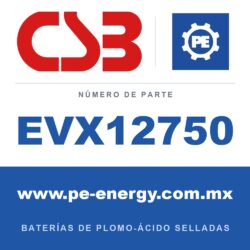 CSB Battery EVX12750 - CSB EVX12750 Batería de plomo-ácido sellada 12V 75Ah