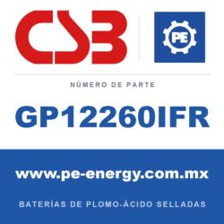 CSB Battery GP12260IFR - CSB GP12260IFR Batería de plomo-ácido sellada 12V 26Ah, carcasa ignífuga