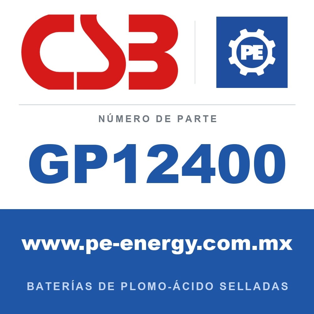 CSB Battery GP12400 - CSB GP12400 Batería de plomo-ácido sellada 12V 40Ah