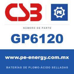 CSB Battery GP6120 - CSB GP6120 Batería de plomo-ácido sellada 6V 12Ah