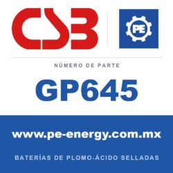 CSB Battery GP645 - CSB GP645 Batería de plomo-ácido sellada 6V 4.5Ah
