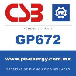 CSB Battery GP672 - CSB GP672 Batería de plomo-ácido sellada 6V 7.2Ah