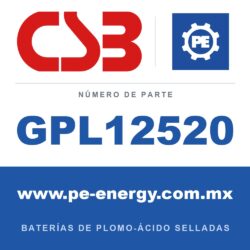 CSB Battery GPL12520 - CSB GPL12520 Batería de plomo-ácido sellada 12V 52Ah