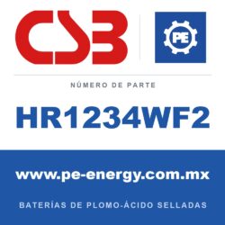 CSB Battery HR1234WF2 - CSB HR1234WF2 Batería de plomo-ácido sellada 12V 9Ah