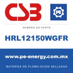 CSB Battery HRL12150WGFR - CSB HRL12150WGFR Batería de plomo-ácido sellada 12V 37Ah, caja ignífuga