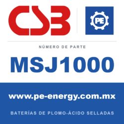 CSB Battery MSJ1000 - CSB MSJ1000 Celda de batería VRLA 2V 1020Ah, gabinete retardante de llama