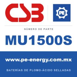CSB Battery MU1500S - CSB MU1500S Celda de batería VRLA 2V 1500Ah, caja ignífuga