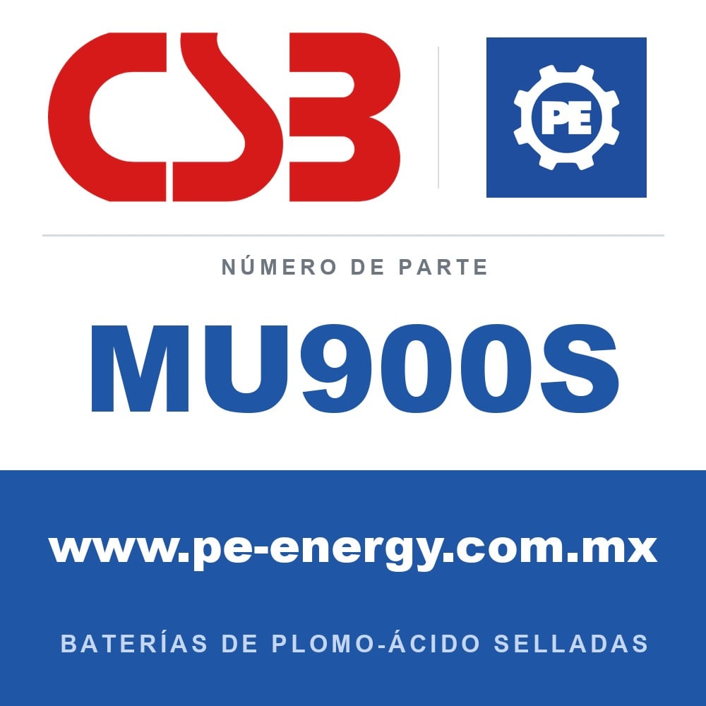 CSB Battery MU900S - CSB MU900S Celda de batería VRLA 2V 900Ah, caja ignífuga